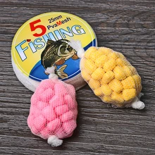 

New 5M PVA Mesh Diameter 25/37/44mm Water Dissolving Mesh Water Soluble Carp Fishing Feeder Trap Bait Bag Fishing Accessories