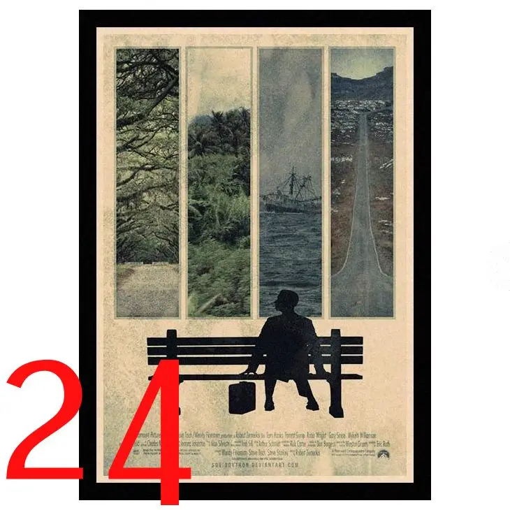 Perfect JL Forrest Gump Tom Hanks Vintage Posters For Home/Bar/Living Decor kraft Paper high quality poster wall sticker HBA7