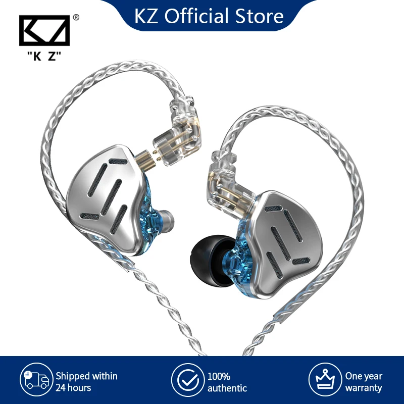 Kz zaxヘッドセット 16 ユニットハイファイ低音でハイブリッド技術イヤホンノイズキャンセルイヤフォン 7BA + 1DDスポーツヘッドフォン