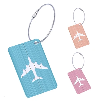

New Aluminium Travel Luggage Baggage Tag Suitcase Identity Address Name Labels
