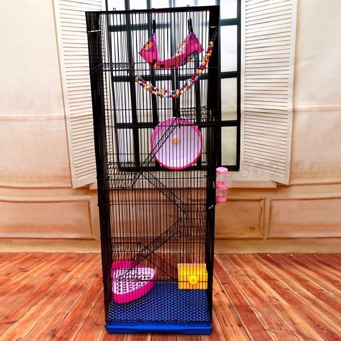 Three-story Demon King Squirrel Honey Bag Blossom Guinea Rat Villa Big Hamster Dragon Cat Standard Golden Flower Cage