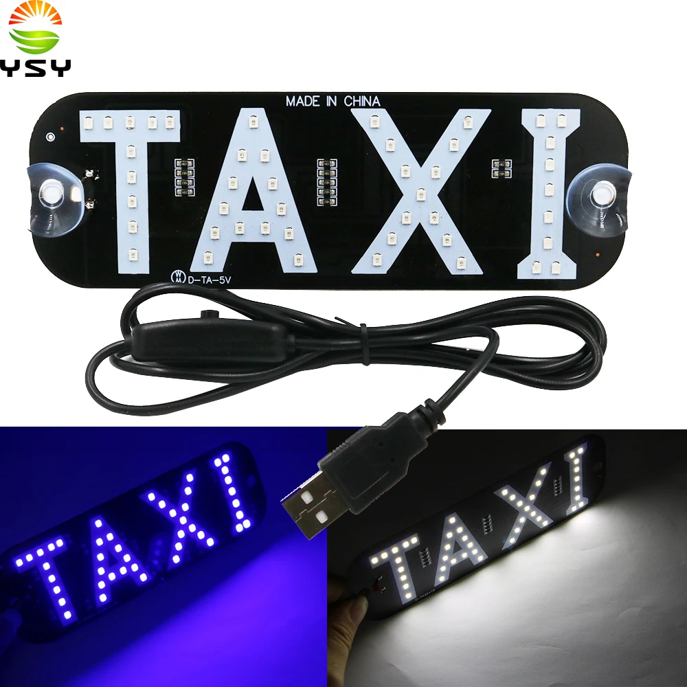YSY 100X Новый такси с USB светодиодный знак СВЕТОДИОДНАЯ панель подписать аппликацию