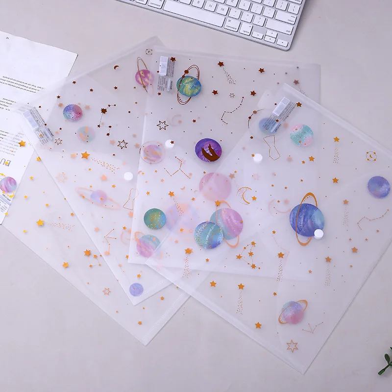 20 шт. Kawaii Сумка для документов милая прозрачная Planet A5 папка файлов Настольная