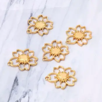 

5Pcs Cherry Flower Blank Resin Frames Pendant Bezel Setting Resin Jewelry Making
