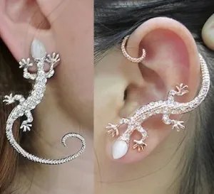 Корейский преувеличенный Bijoux серьга Ящерица серьги для женщин с гекконом со