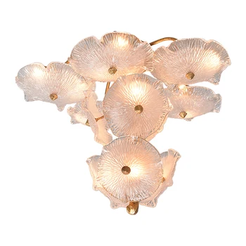 

Hot Sale flower Decoration bedroom Lighting copper modern ceiling lamp