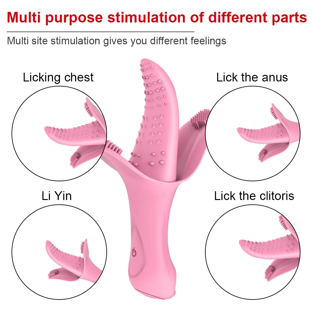 Silicone Tongue Vibrator Clitoris Stimulator Vibrator Rechargeable Clit Female Adult Sex Toy For Women Masturbator For Couples