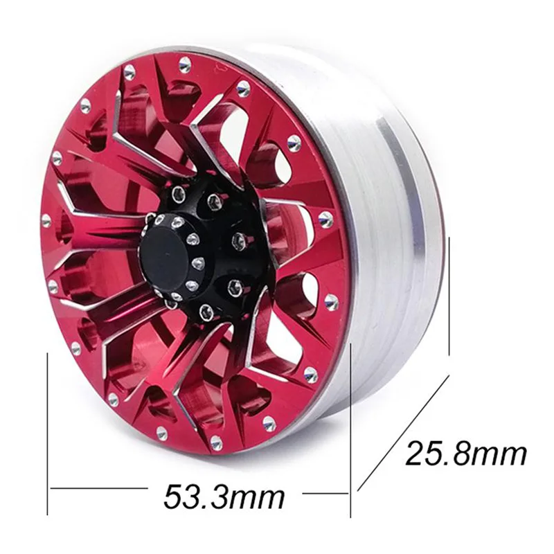 

Hot 4PCS 1.9 Inch RC Rock Crawler Alloy Wheel Rim Beadlock for 1:10 Axial SCX10 90034 90035 90044 D90 4WD for Traxxas TRX-4 RC C