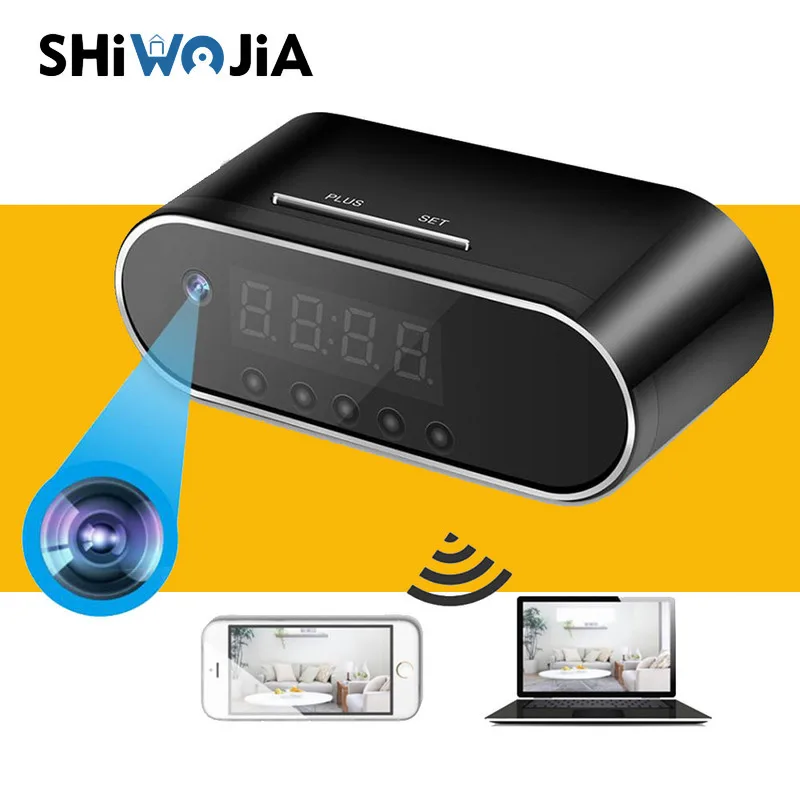 SHIWOJIA новые 1080P HD Часы камера WIFI управление Скрытый ИК Ночное Видение сигнализация