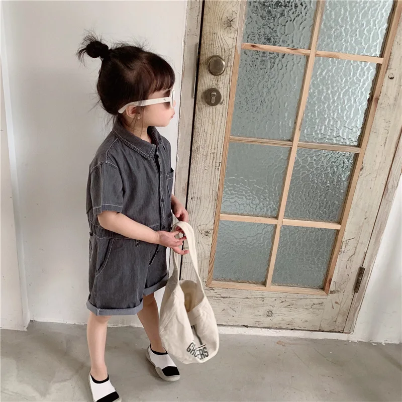 Unibaby2019 Южная Корея Детская одежда INS для мужчин и женщин Детская уличная мягкая моющаяся рабочая одежда ковбойский комбинезон