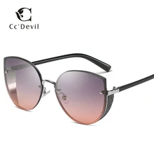 #^Special Price 2019 New Elegant Ladies Cat Eye Sunglasses Women Brand Designer Italy Fashion Square Sun Glasses Female Gradient Eyewear Shades