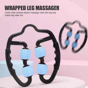 

U Shape Trigger Point Massage Roller for Arm Leg Neck Muscle Tissue for Fitness Gym Yoga Pilates Sports 4 Wheels Massager
