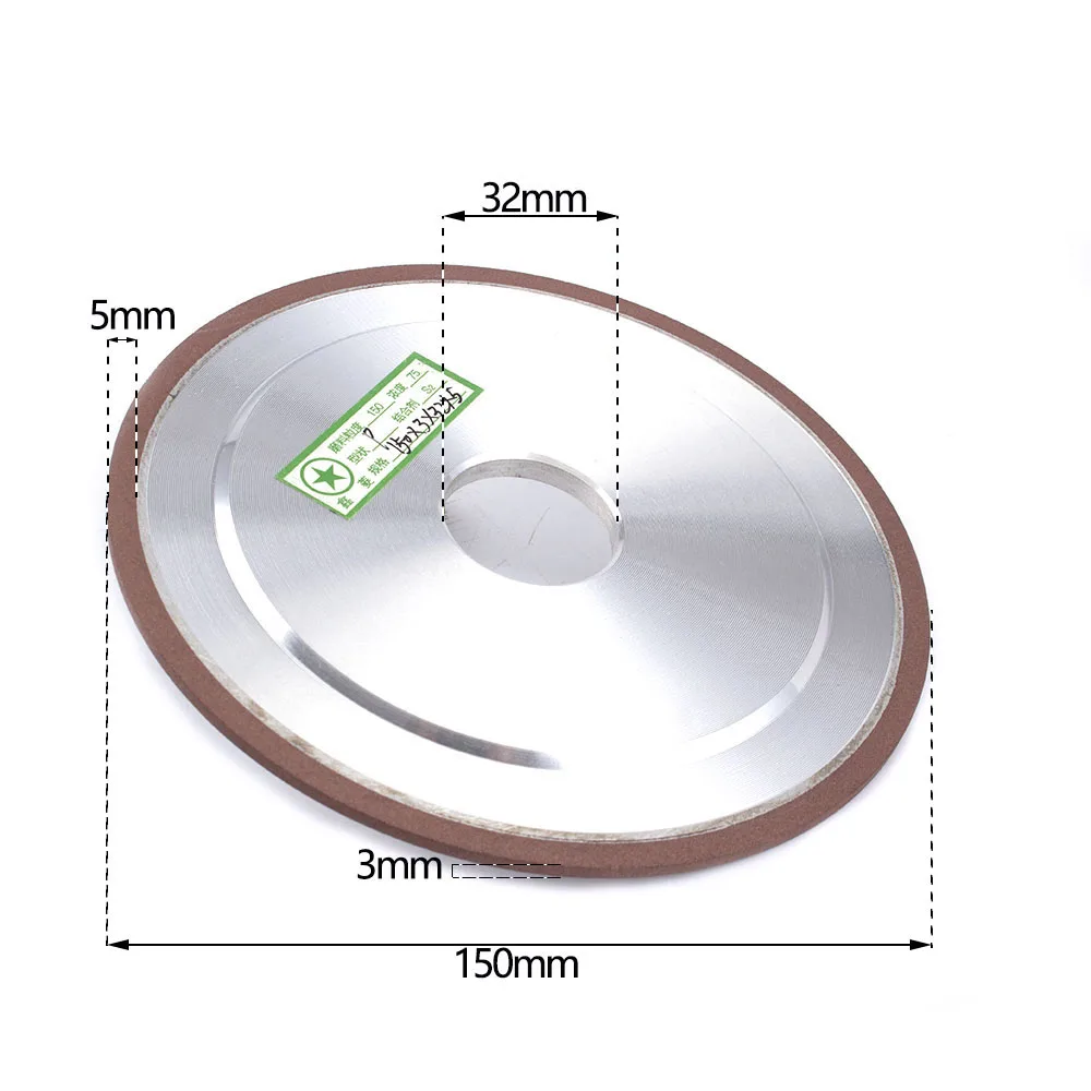 Шлифовальный круг 150 мм алмазный круг алмазные режущие диски Камень точильный колесо для вольфрамовой стали фреза инструмент 150 зернистость 2 мм 3 мм 4 мм