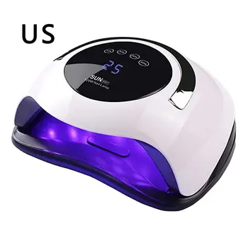 

General purpose smart button timing nail lamp for both hands Induction led nail machine Nail polish dryer Quick dry 120W