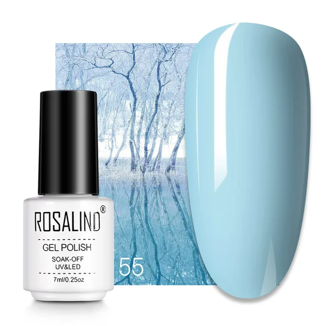 ROSALIND 7ML Nail Gel Polish Hybrid Varnishes All For Manicure Nails Art Base Top Coat UV Lamp Vernis Semi Permanent Varnishes RC55