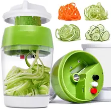 5 in1 handheld spiralizer vegetal slicer cortador espiral ajustável com recipiente abobrinha macarrão fabricante slicer espiral
