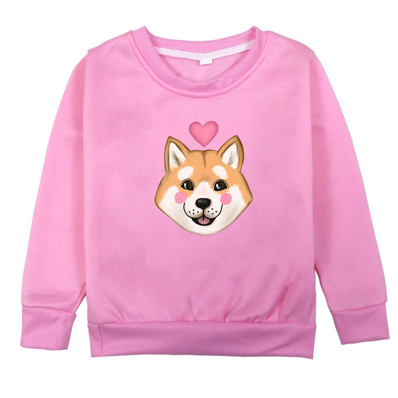 Shiba Inu/милая детская одежда Ubranka Dla Niemowlat; детская толстовка с капюшоном и круглым вырезом; Зимние Теплые Топы; Детские свитшоты; Moleton Infantil Hoddies