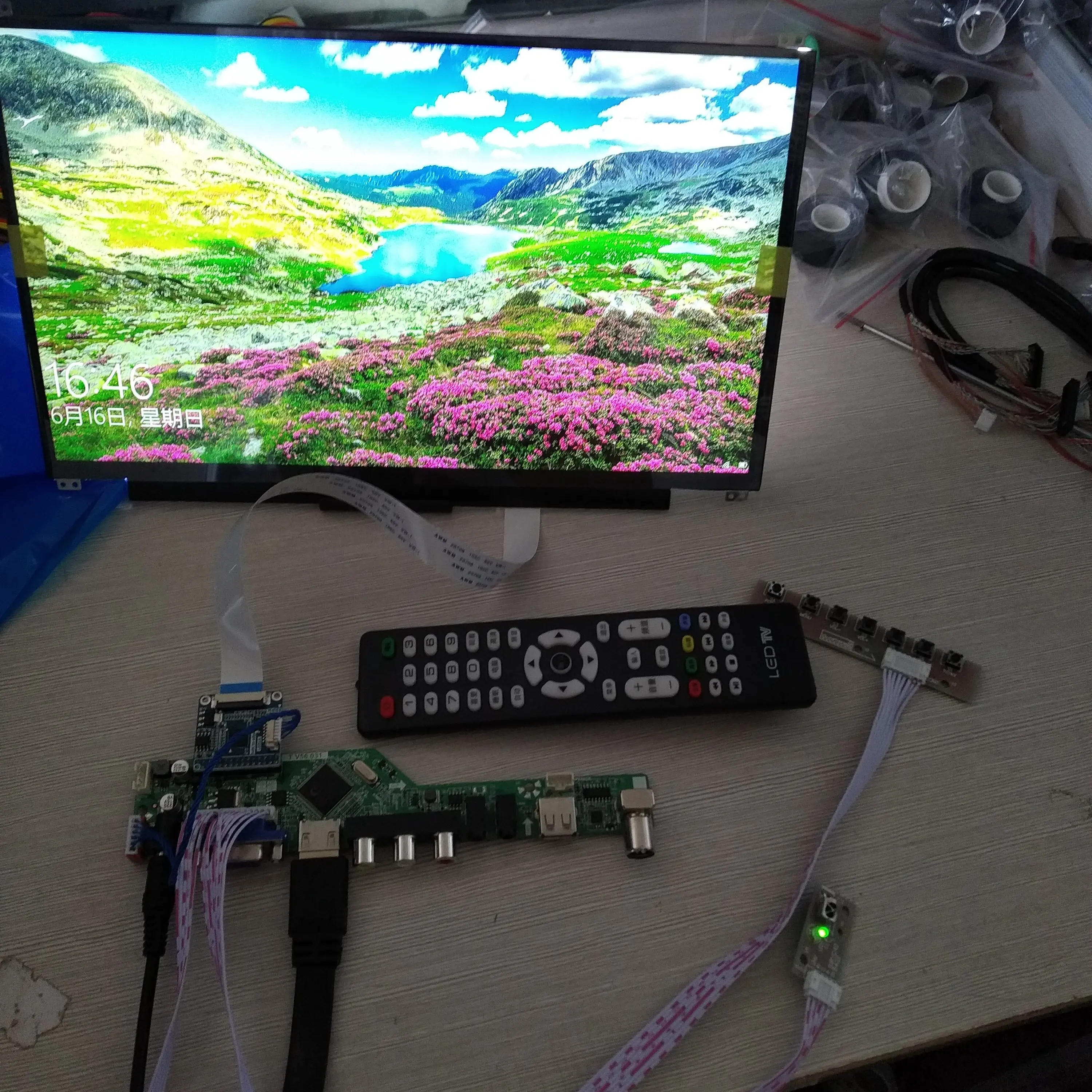 Комплект аудио VGA 14,0 дюймов ips B140HAT01.0 1920(RGB) × 1080 lcd светодиодный HDMI панель+ TV56 плата драйвера контроллера