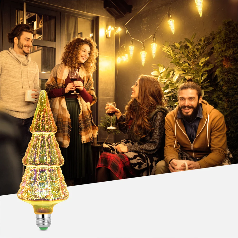 

Christmas Decoration Friendship Light Seven Color Firework Bulb Christmas Tree Bulb Art Deco Led Colorful Bulb Decoration Light
