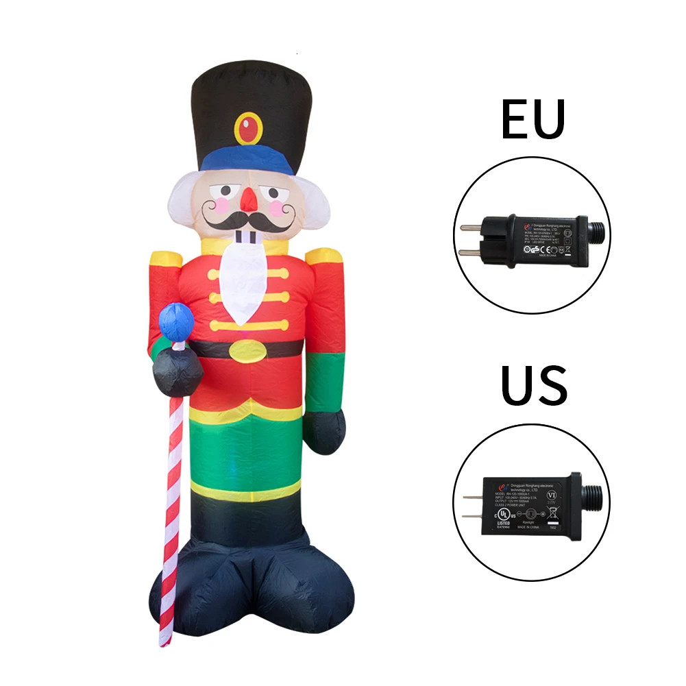  Christmas Inflatable Santa Claus Soldier Model LED Lamp Doll Garden Air Blown With Light Up Outdoor - 4000216789822