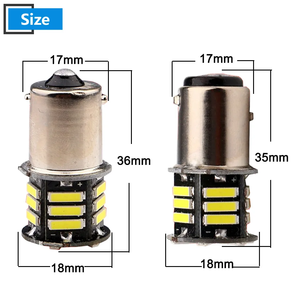 2X P21w 1156 BA15S 7014 21 SMD СВЕТОДИОДНЫЙ P21/5W 1157 BAY15D 840Lm белая автомобильная лампа заднего