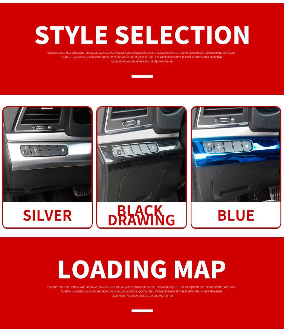 Central control switch decorative frame Headlight switch sequins cover trim For Hyundai for Elantra