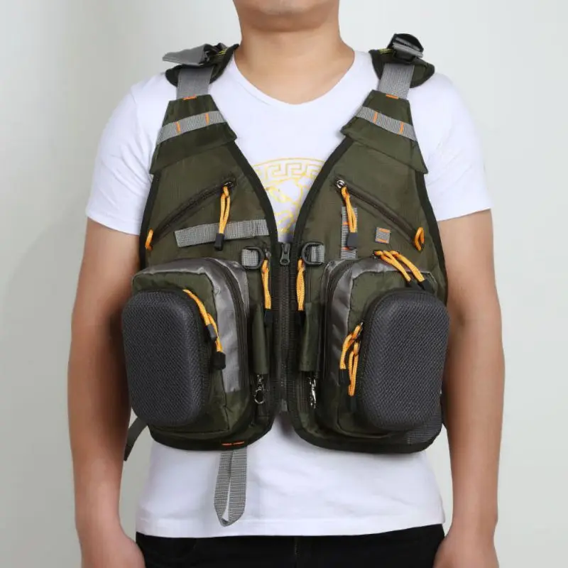 

Outdoor Sport FishingBackpack Male Multi-pocket Adjustable Mesh Vest For Fishing Hunting Camping Vest high quality