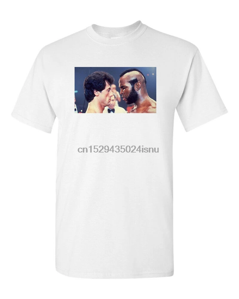 Rocky Vs Clubber Faceoff Custom Mens T-Shirt Tee New-White | Мужская одежда