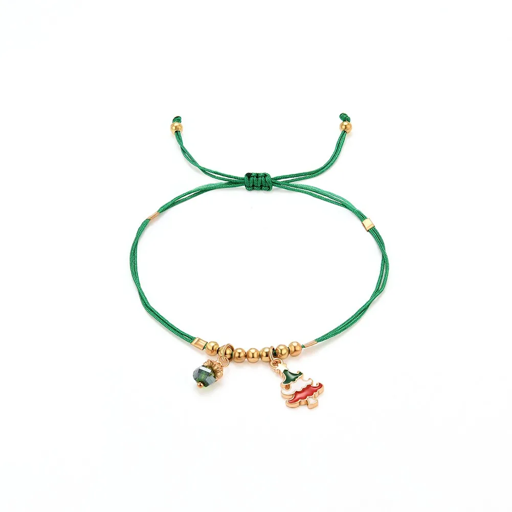 Christmas Style Simple Fashion Bracelet Single Layer Rope Bracelet Women Jewelry Gifts Accessories Pulseras Mujer Bijoux Femme