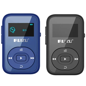 

RUIZU 2 Pcs X26 OLED Sn Clip Sport HiFi MP3 Music Player 8GB Support FM Radio Recording TF Card , Blue & Black