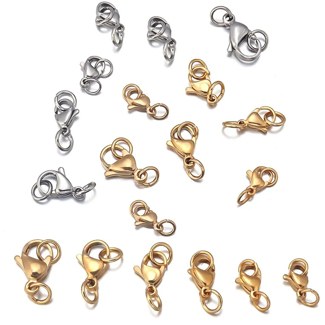 10-30Pcs Stainless Steel Gold Plated Lobster Clasp Claw Clasps For Bracelet  Necklace Chain Diy Jewelry Making Findings Supplies - AliExpress