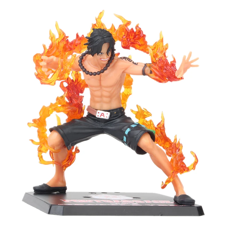 Аниме One Piece 15 см ZERO Portgas D Ace Battle Ver. Игрушечные модели фигурок из ПВХ Fleam в