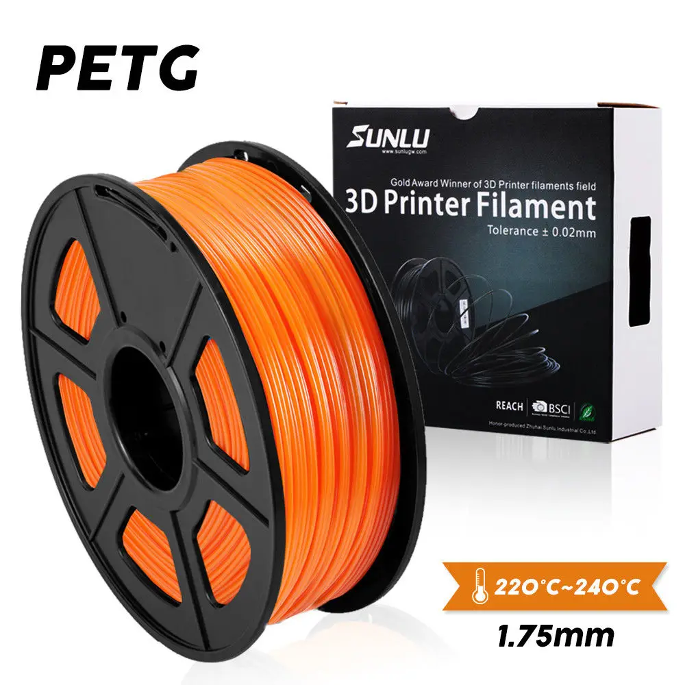 

3D Printer Filament PETG 1.75mm 1KG 2.2lbs with Spool new free ship SUNLU DIY Assembled for 3D Metal Printing Machine