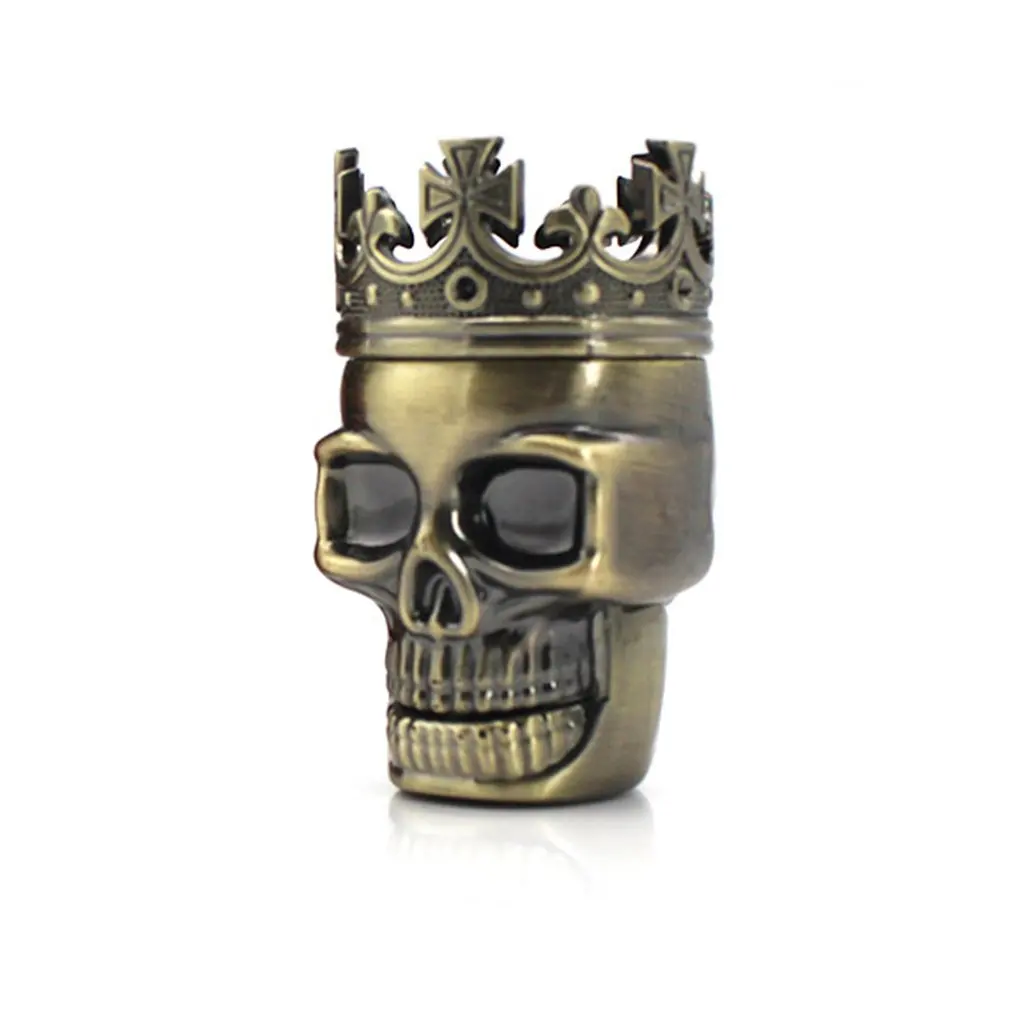 Smoke Grinder Metal King Skull Tobacco Spice Herb 3 Layers Teeth Crusher Pollen Catcher Accessories | Дом и сад