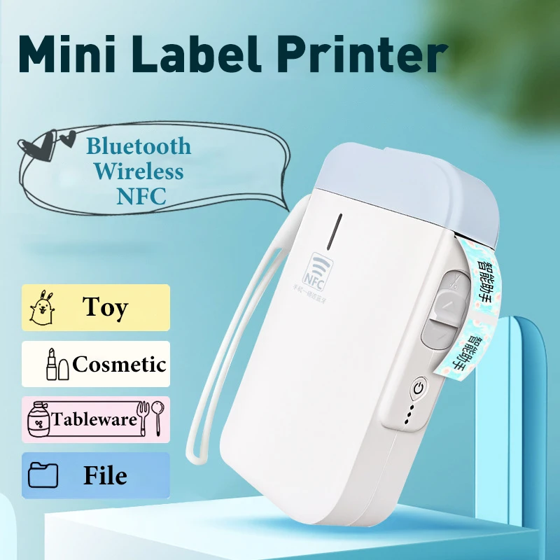 Printer Stiker Printer Label Portabel Mini Mesin Pelabelan Printer Termal  Bluetooth Nirkabel GP-B100 Mirip dengan D11
