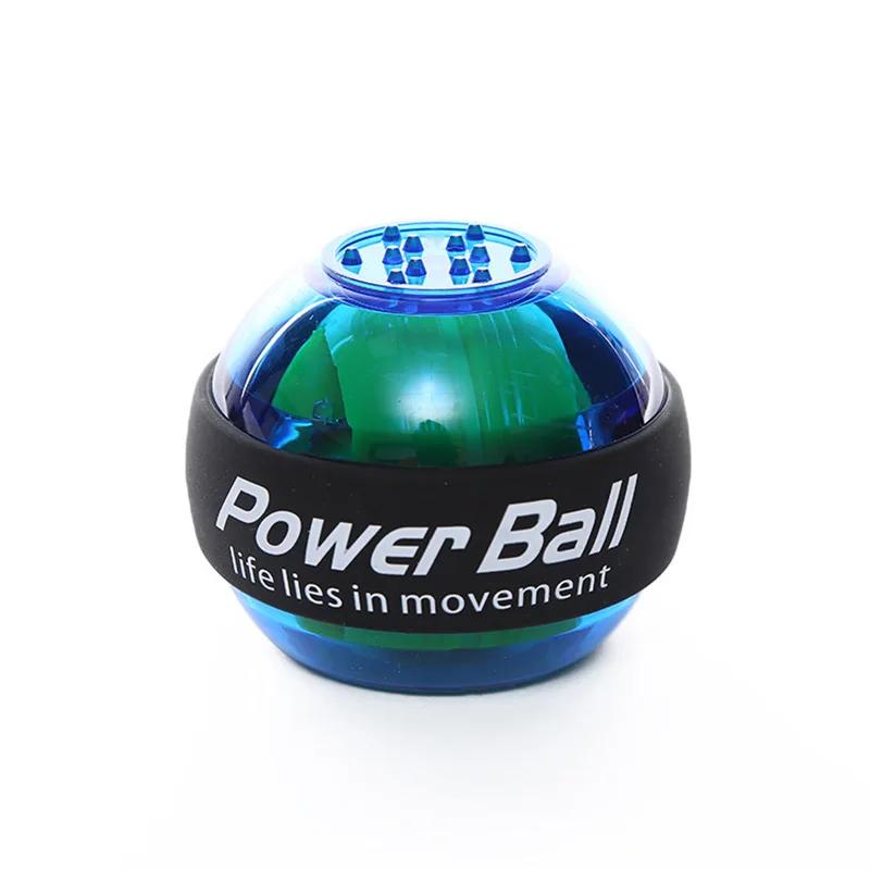 Синий LED Wrist Ball Trainer Gyroscope Strengthener Gyro Power Ball Arm Exerciser Power ball Exercise Machine Gym Fitness Equipment - Цвет: Синий