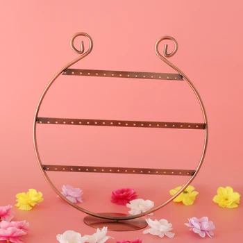 

Antique Metal Jewelry Stand Display Organizer Necklace Ring Earring Holder