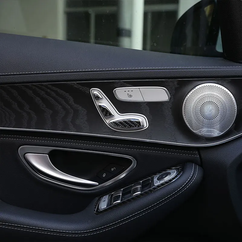 Внутренняя наклейка с блестками для кнопки сиденья Mercedes Benz E Class W213 E200 E300 GLC W205 X253