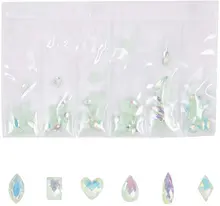 

3bags Resin Rhinestone Nail Art Decoration Accessories Mixed Shape Charms PaleGreen Color Nail Art Accessories About 60pcs/Bag