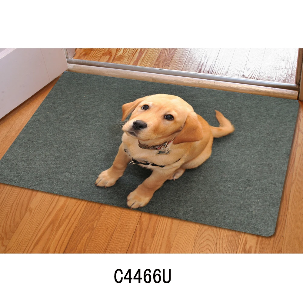 

2020 Non-slip Home Carpet for Bedroom Living Room Kitchen 3D Creative Animal Pug Dog Pattern Tapetes Rugs Doormat