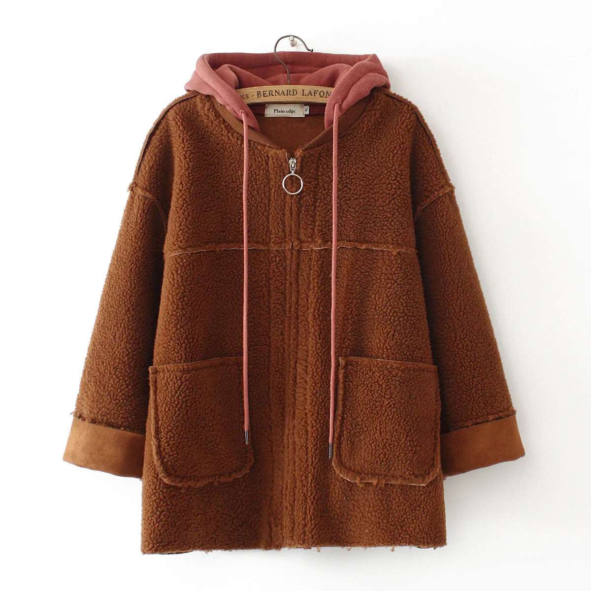 Blvyisla, XXXL, свободные, большие размеры, утепленные, с мехом, с карманами, на молнии, зимние пальто с капюшоном, женские теплые толстовки, топы, толстовки