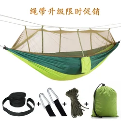 Hamac de Camping avec moustiquaire, extérieur, Super léger, en Nylon, Double armée, tente de Camping, mobilier d'extérieur 