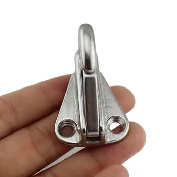 

1pcs Marine 316 Stainless Steel Mini Boat Fender Hook Carabiner Fender Hooks Silver Sailing Marine Pad Eye T3Z8