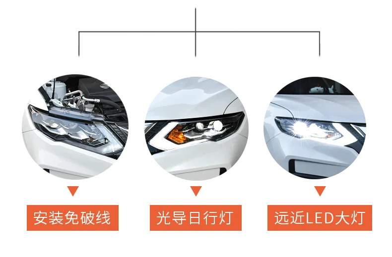 2 шт. светодиодный фары для Nissan X-Trail- светодиодный фонарь светодиодный DRL+ Динамический сигнал поворота для X-Trail светодиодный фонарь