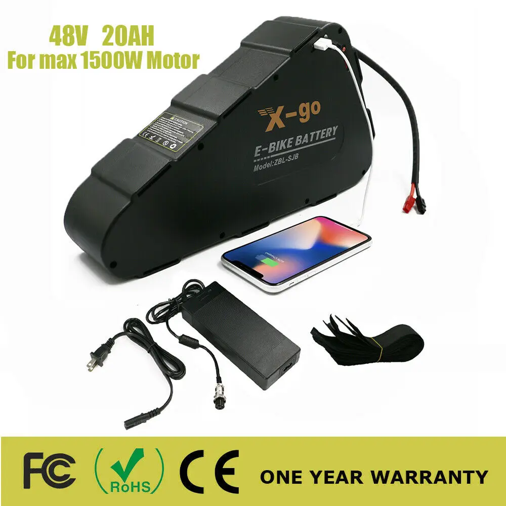 X go 48V Батарея 20AH 1500W фара для электровелосипеда в Треугольники большой Ёмкость