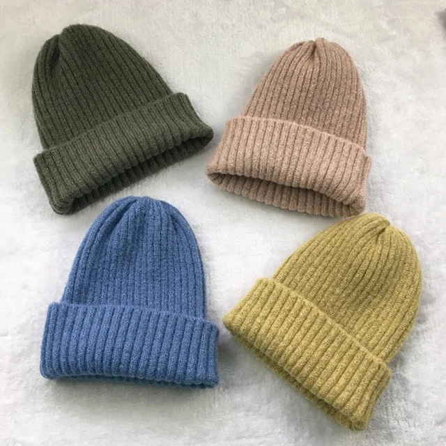 

2021 Knitted pile hats women's autumn and winter warmth pointed caps student ear protection woolen caps