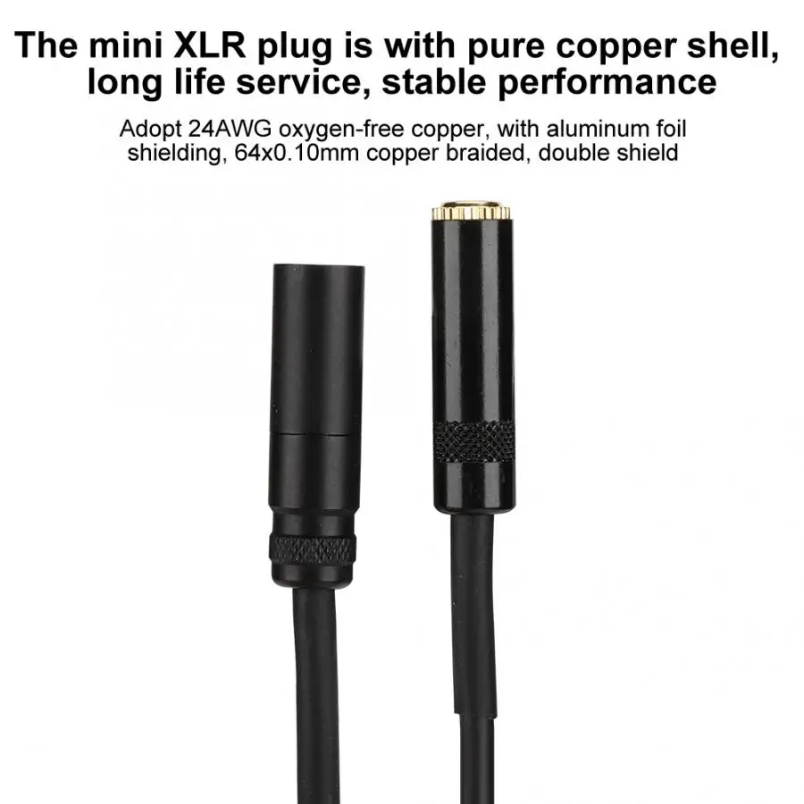 Переходник с разъема 3 5 мм на Mini XLR двумя штекерами для камеры оборудование