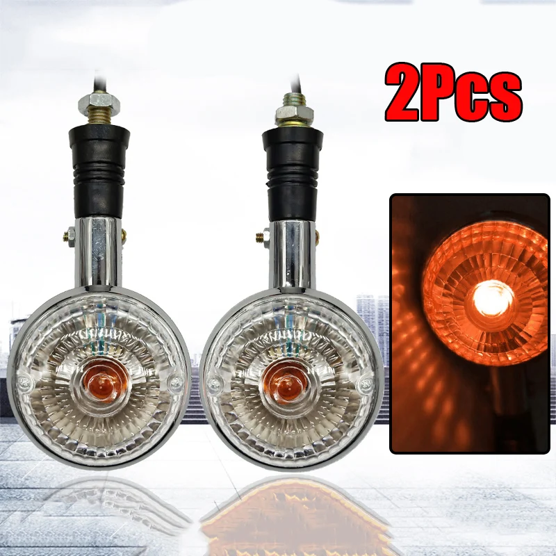 Transparent Lens Turn signal light Replacement 2pcs Motorcycle Indicator