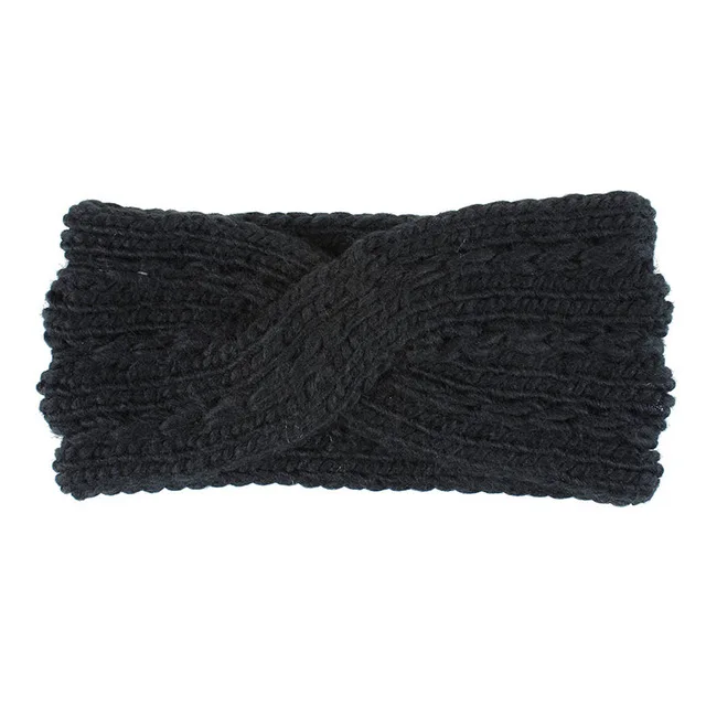 3 hair band Boho вязаная головная повязка для женщин девочек тюрбан повязки Крест крючком Лук украшения для волос твердый стрейч заколка-Твистер громоздкий вязаный головной убор аксессуары для волос для леди дропшиппинг подар - Цвет: 3 hair band