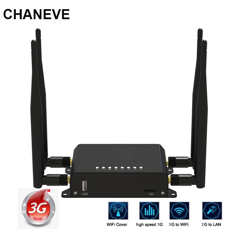 Wi Fi роутер CHANEVE 3G WCDMA со слотом для SIM карты 21 6 Мбит/с|wireless router n|openwrt simzbt openwrt |